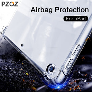 Shockproof Silicone Transparent Shell Tablet Back Cover For iPad