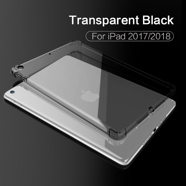 Shockproof Silicone Transparent Shell Tablet Back Cover For iPad