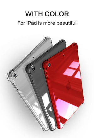 Shockproof Silicone Transparent Shell Tablet Back Cover For iPad