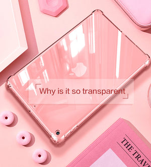 Shockproof Silicone Transparent Shell Tablet Back Cover For iPad