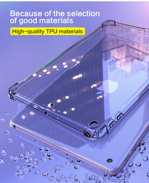 Shockproof Silicone Transparent Shell Tablet Back Cover For iPad