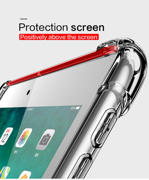 Shockproof Silicone Transparent Shell Tablet Back Cover For iPad